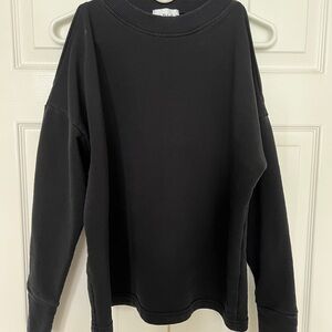 Varley Women’s Cold Shoulder Style Crewneck Sweatshirt, BLACK